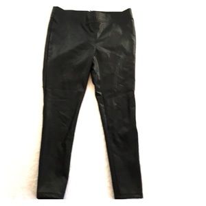 LOFT faux leather leggings, black, size 10P